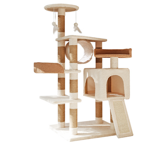 Chenpet Durable Large Cat Trees Cat Play Pet Wooden  House