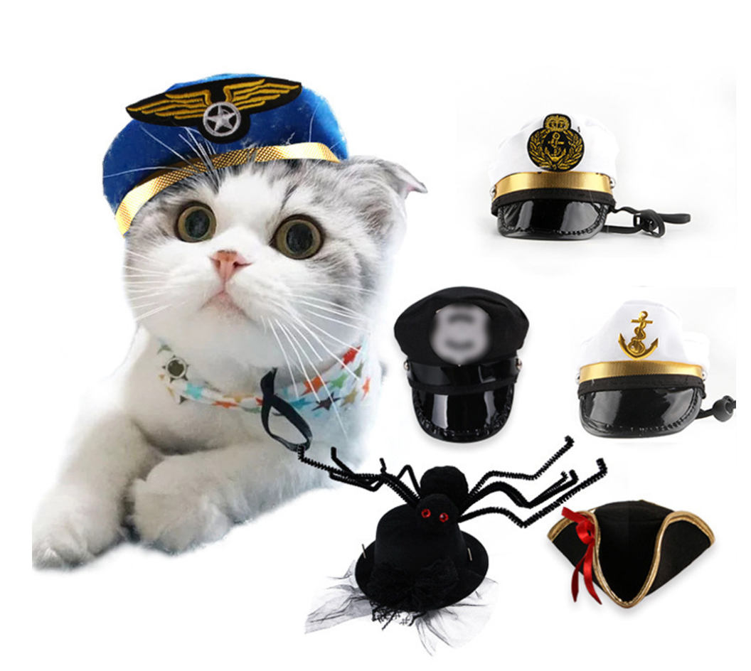 Chenpet Custom Pet Festival Hats Cat Halloween Hats Dog Sailors Hats