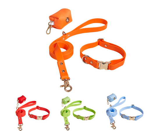 Chenpet Custom New Design Dog Collars Pet PVC Leashed Sets