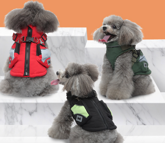 Chenpet Custom Wholesale Winter Pet Zip Up Cotton Coat