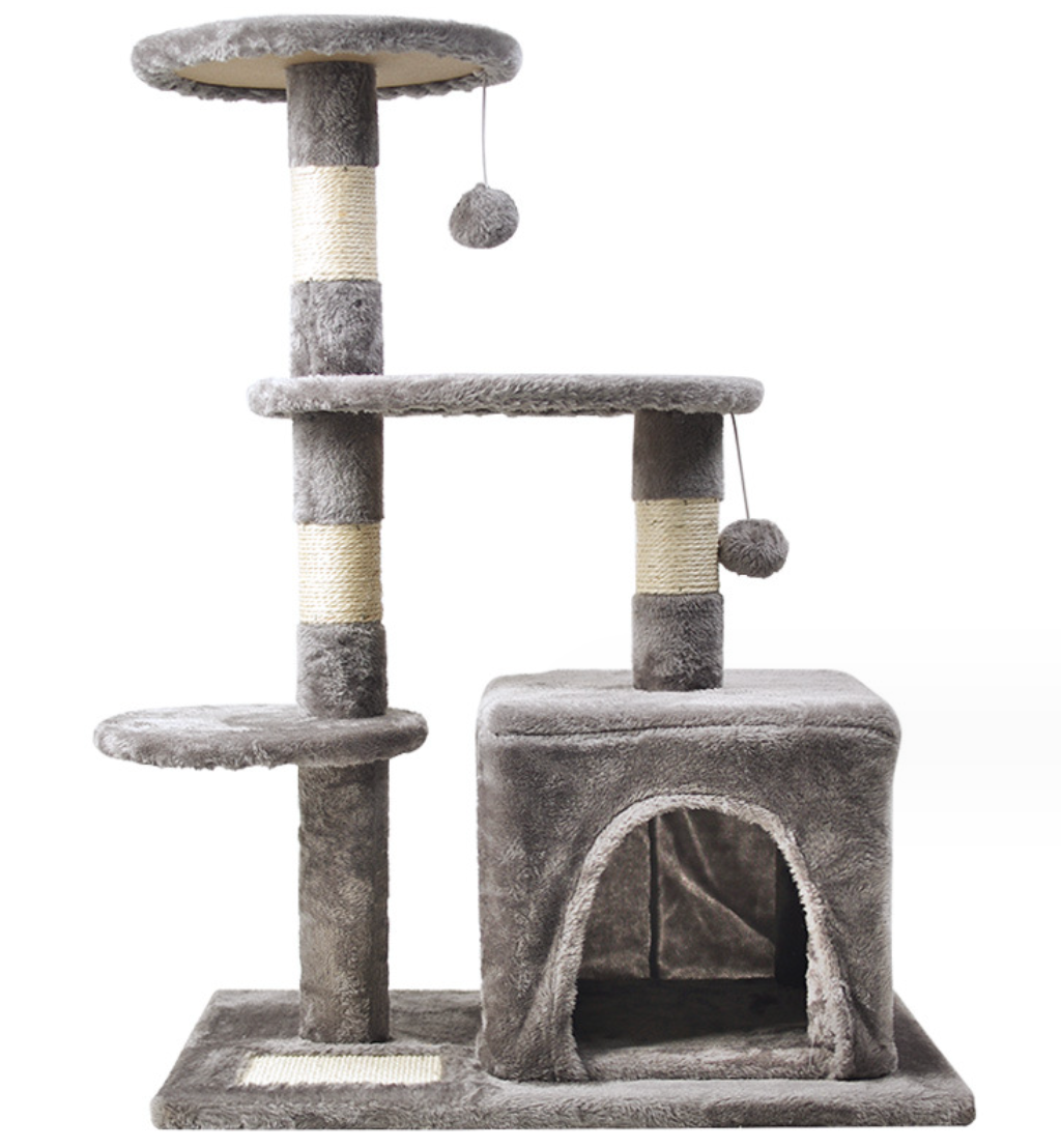 Chenpet High Quality Plush Gray Cat Trees