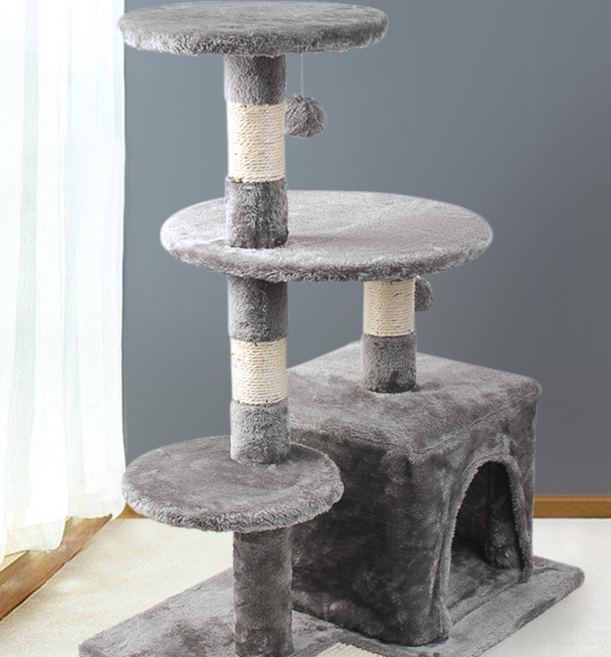 Chenpet High Quality Plush Gray Cat Trees