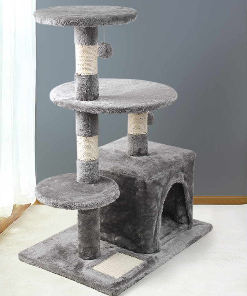 Chenpet High Quality Plush Gray Cat Trees