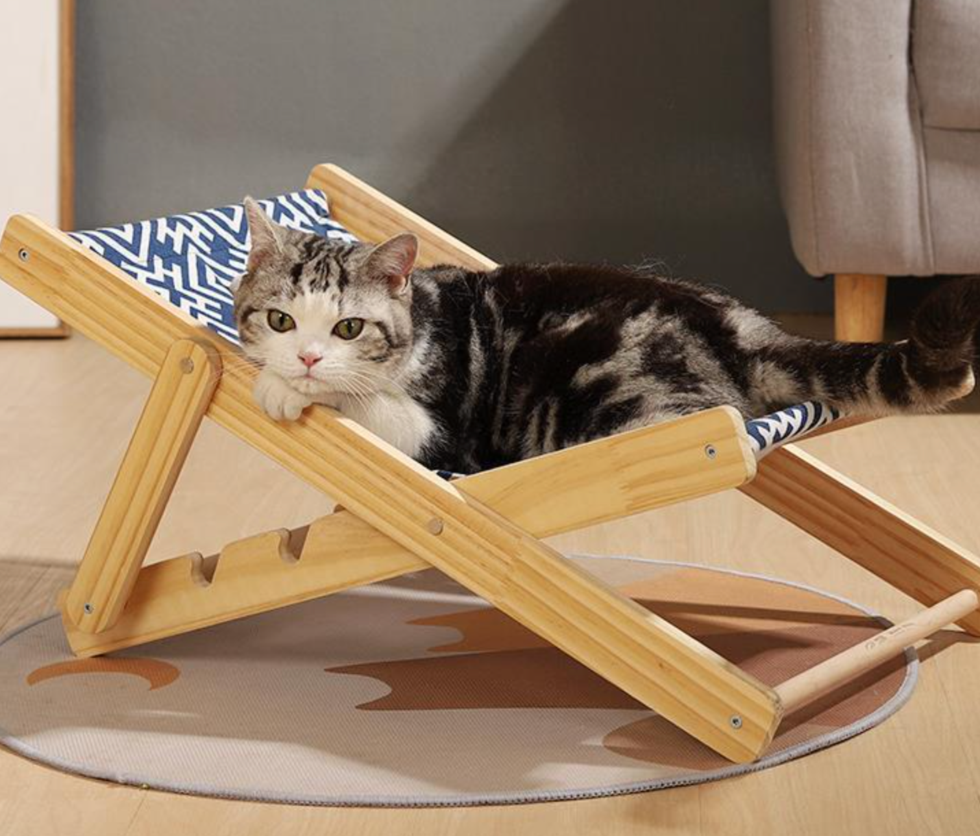 Chenpet New Arrival Solid Wood Cat Beds Cozy Pet Beds