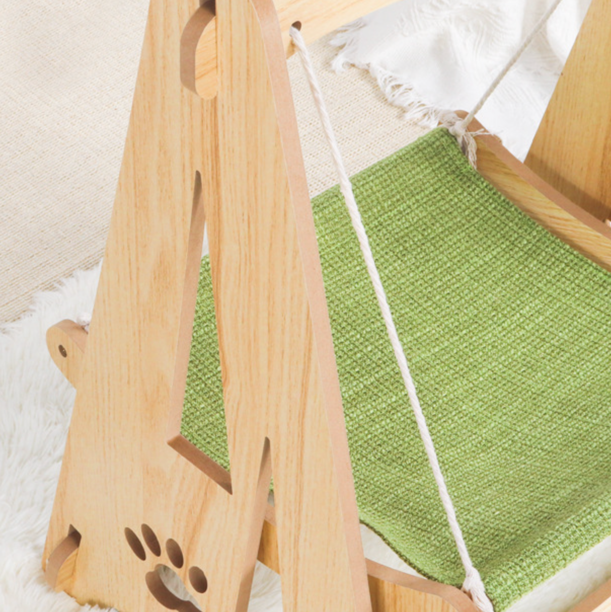 Chenpet Custom Slid Wood Cat Beds Hand Hammock