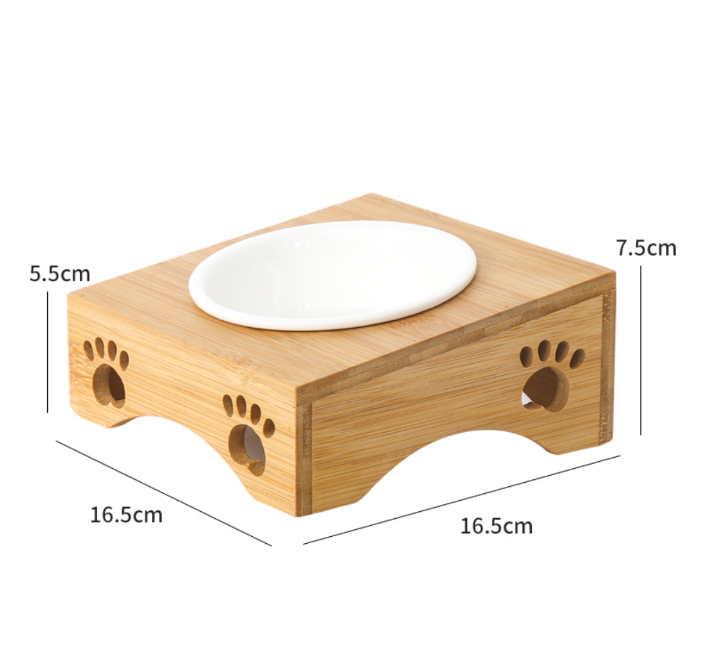 Chenpet High Quality Bamboo Ceramics Pet Bowls Cat Bowls Dog Bowls