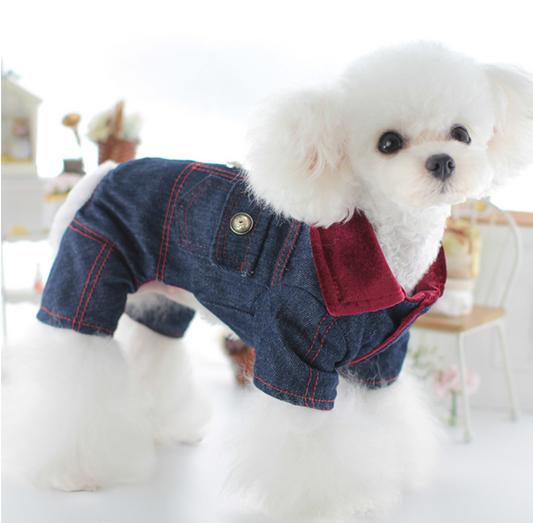 Chenpet New Design Of Jean Style Pet Clothes Dog Apparels