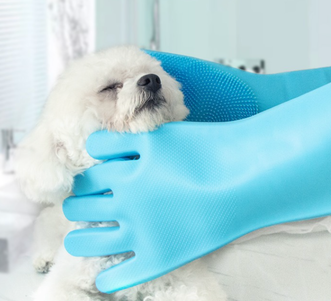 Chenpet Pet Bathing Gloves Dog Bathing Artefacts  Anti-scratch Anti-bite