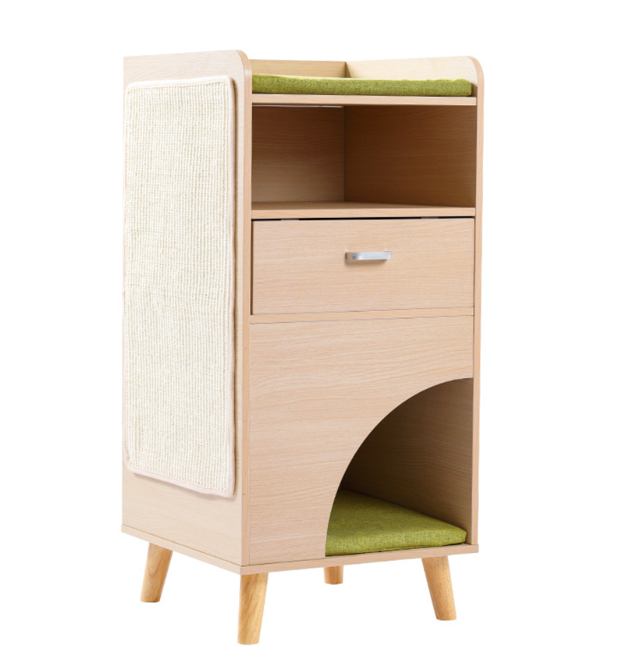 Chenpet Durable Pet Furniture Wooden House Shared Crawler By Bedside Of Bedside Table