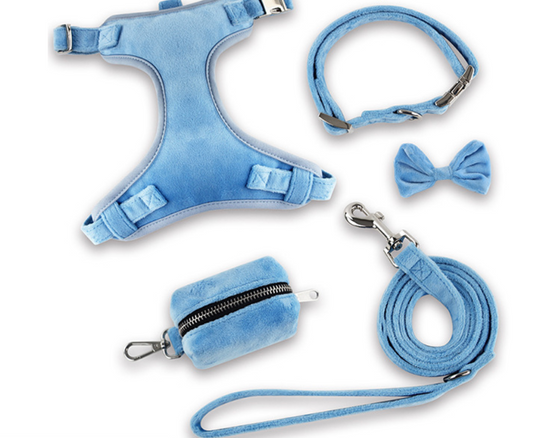 Chenpet Wholesale New Design Of Warm Pet Accessories Dog Velvet Harness & Collars & Leashes