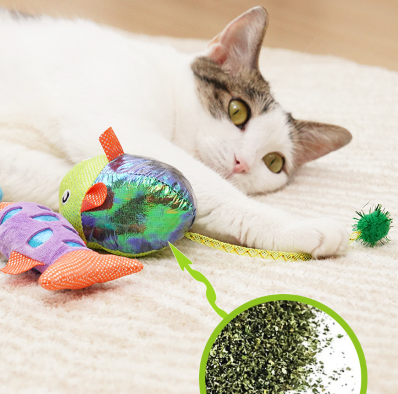 Chenpet Natural Catnip Fish Style Cat Plat Toys