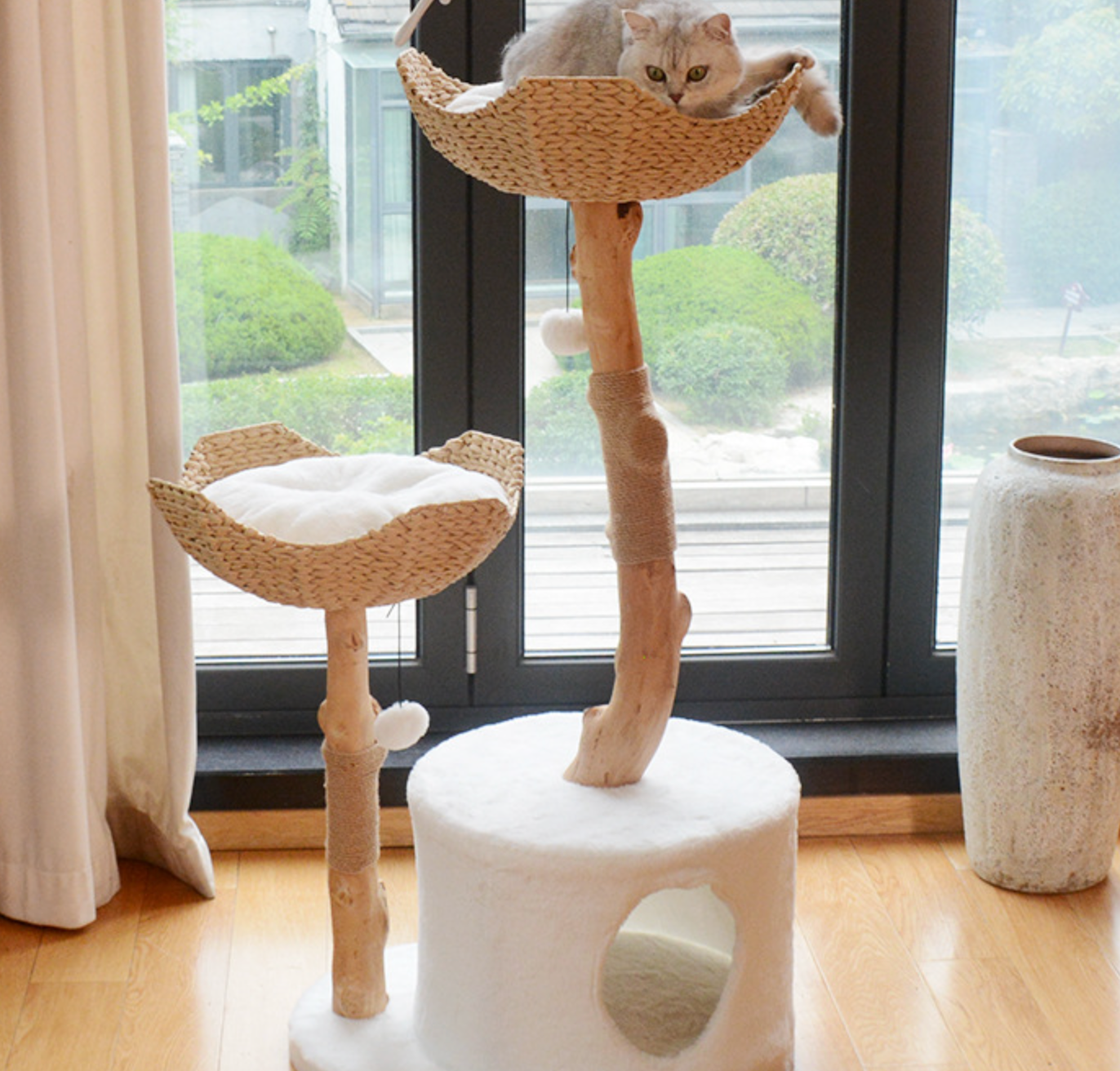 Chenpet Luxury Large Cat Trees Custom Solid Wood High Quality Cat Climbing