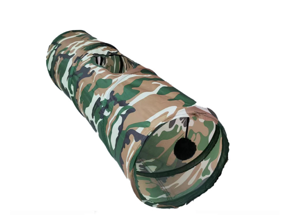 Chenpet Jungle Camouflage Collapsible Cat Tunnels Cat Plays