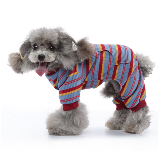 Chenpet Custom Pet Spring Homewear Dog Stripes Clothes