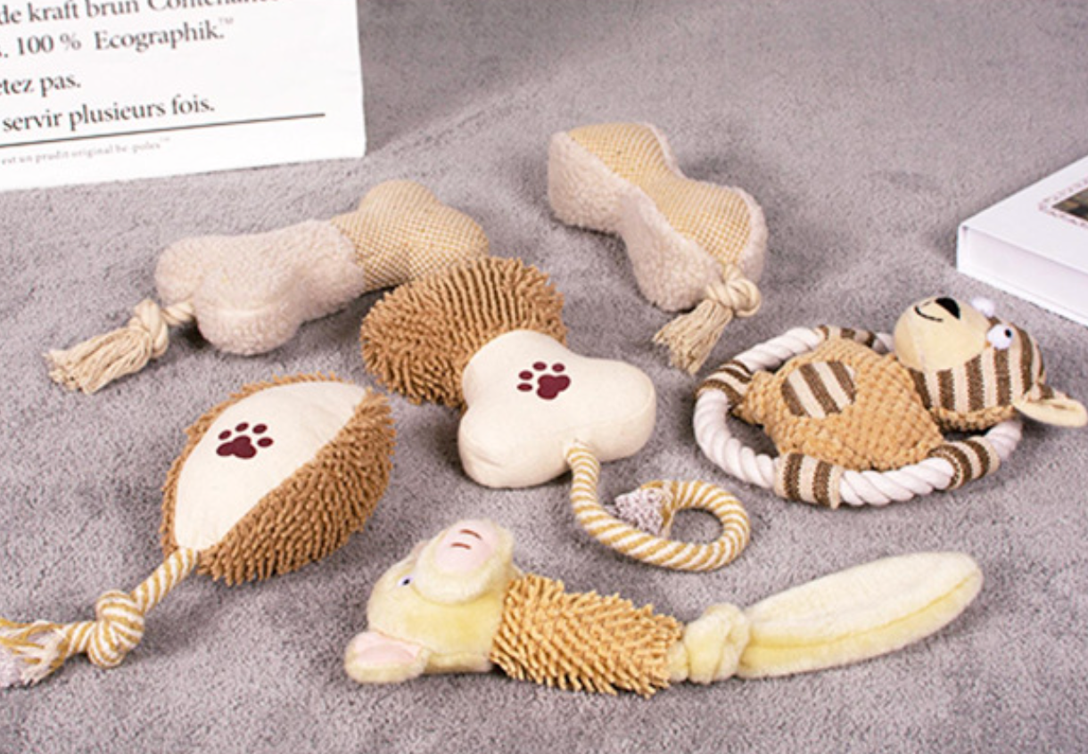 Chenpet Dog Bite Resistant Interlocking Plush Pet Toys