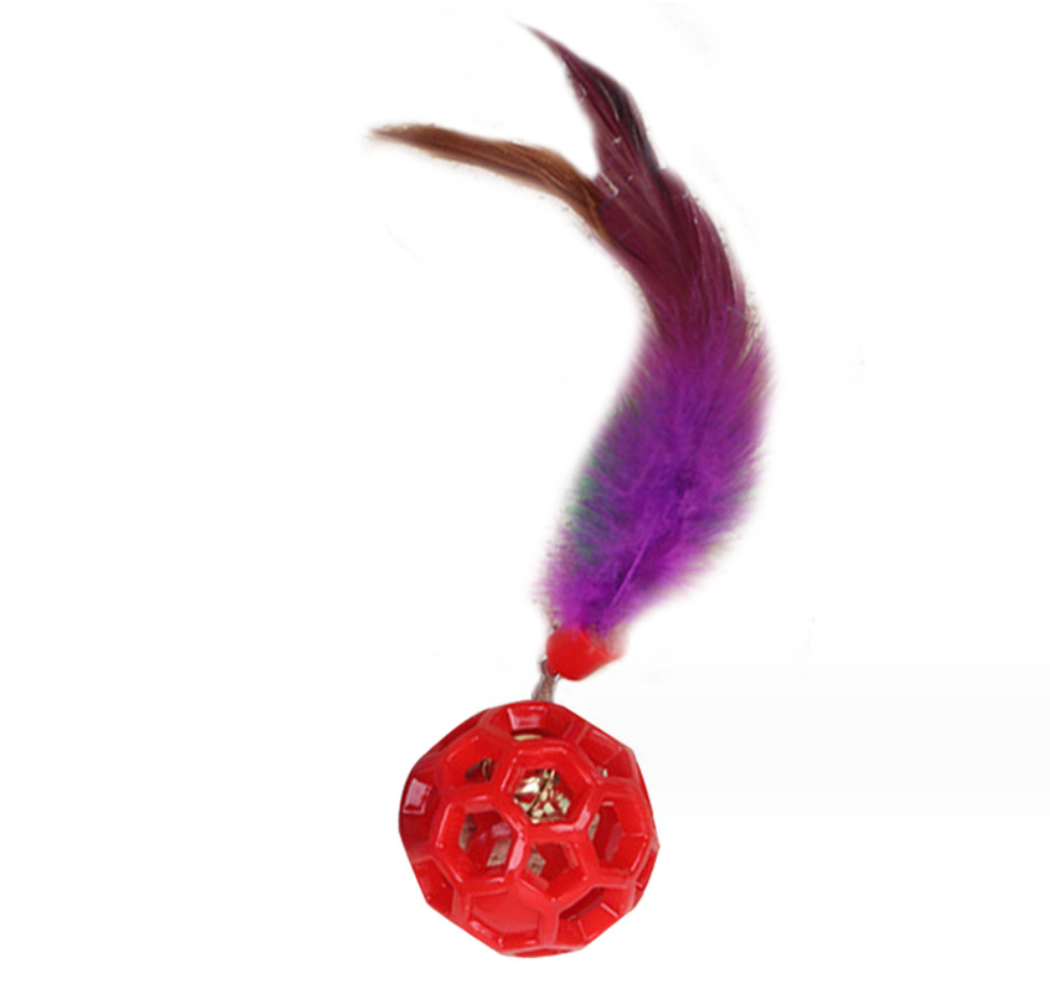 Chenpet TPR Feather Cat Bells Bite Each Other Wholesale Toys