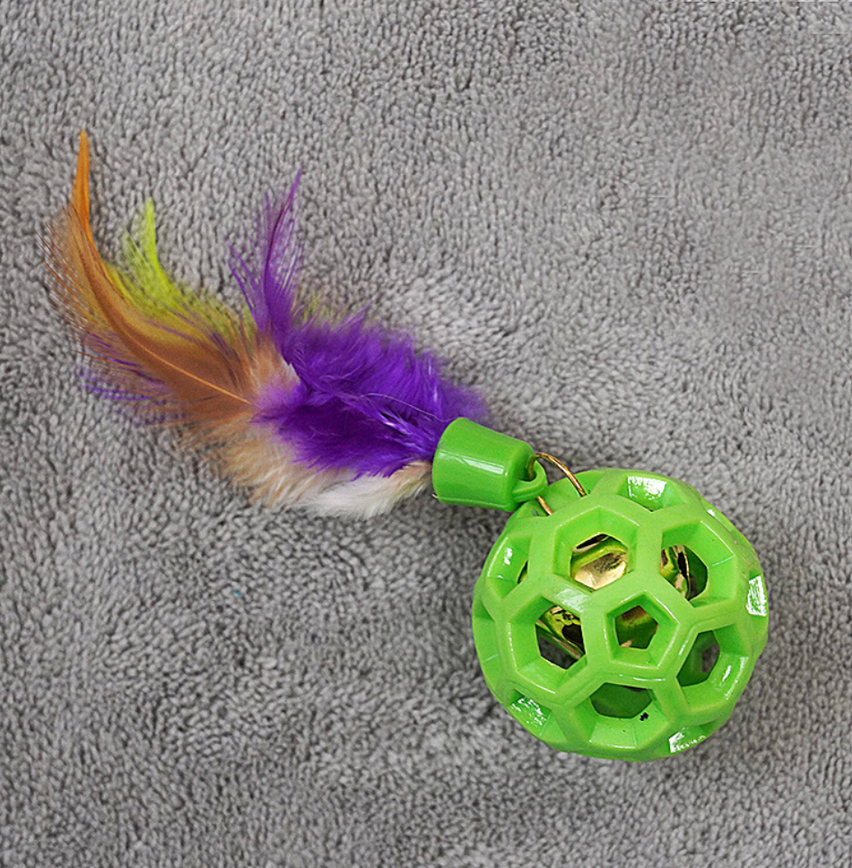 Chenpet TPR Feather Cat Bells Bite Each Other Wholesale Toys