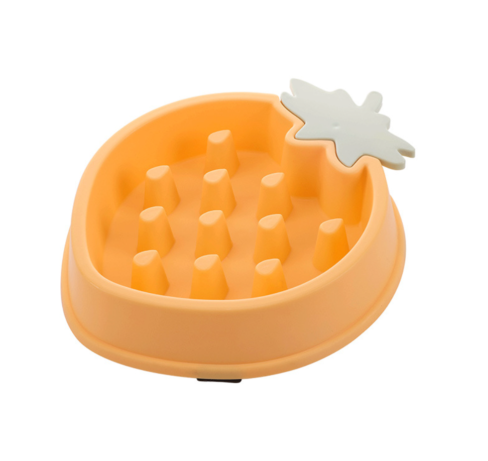 Chenpet Custom Strawberry Shape Pet Puzzle Leak Proof Slow Food Bowl