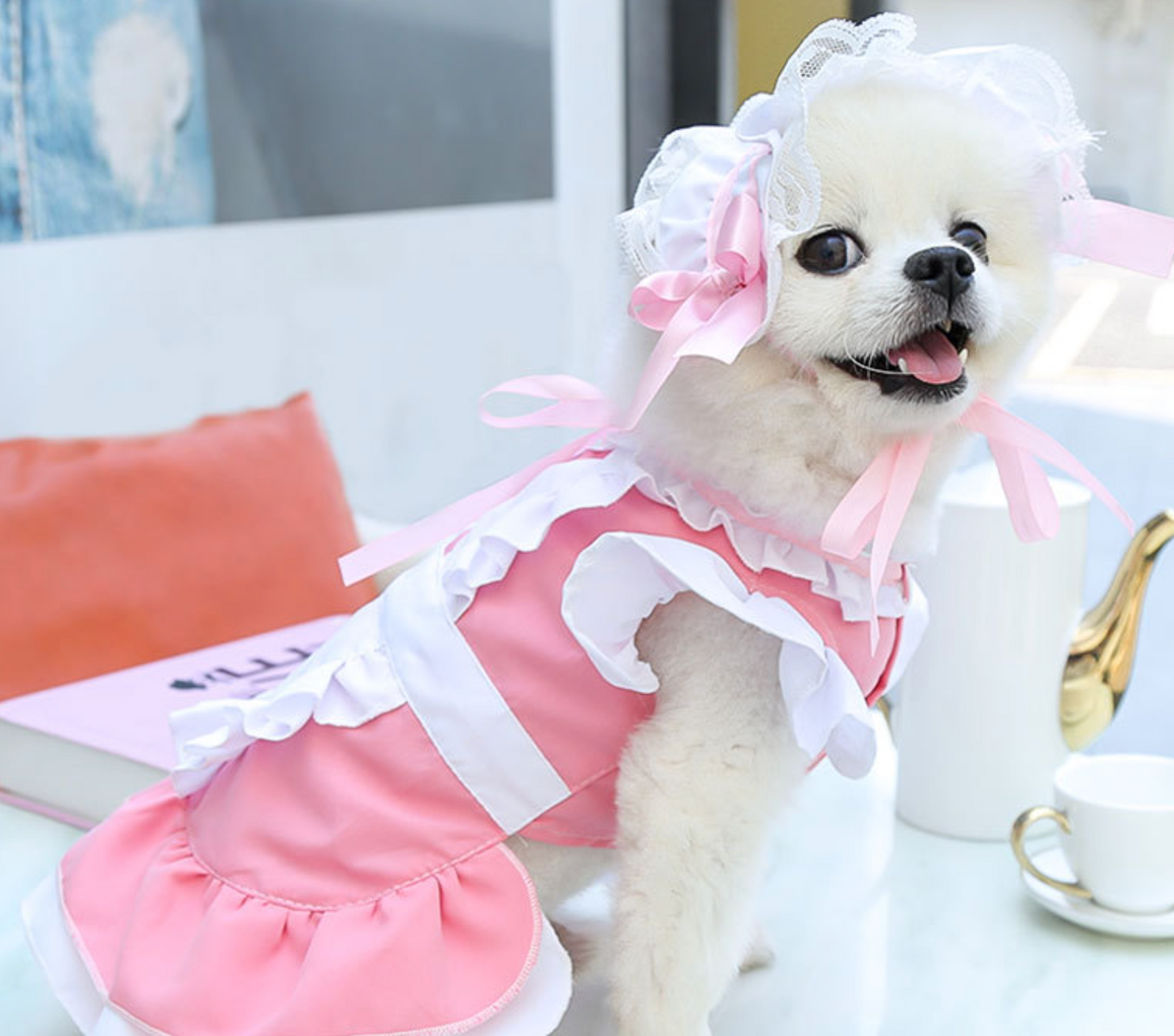 Chenpet Maid Style Spring And Summer Pet Thin Clothes