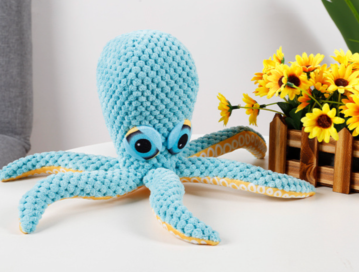 Chenpet Eco-friendly Plush Octopuses Pet Toys Dog Chews Toys