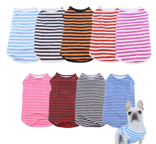 Chenpet Hot Selling Spring & Summer Striped Pet Couple Clothes