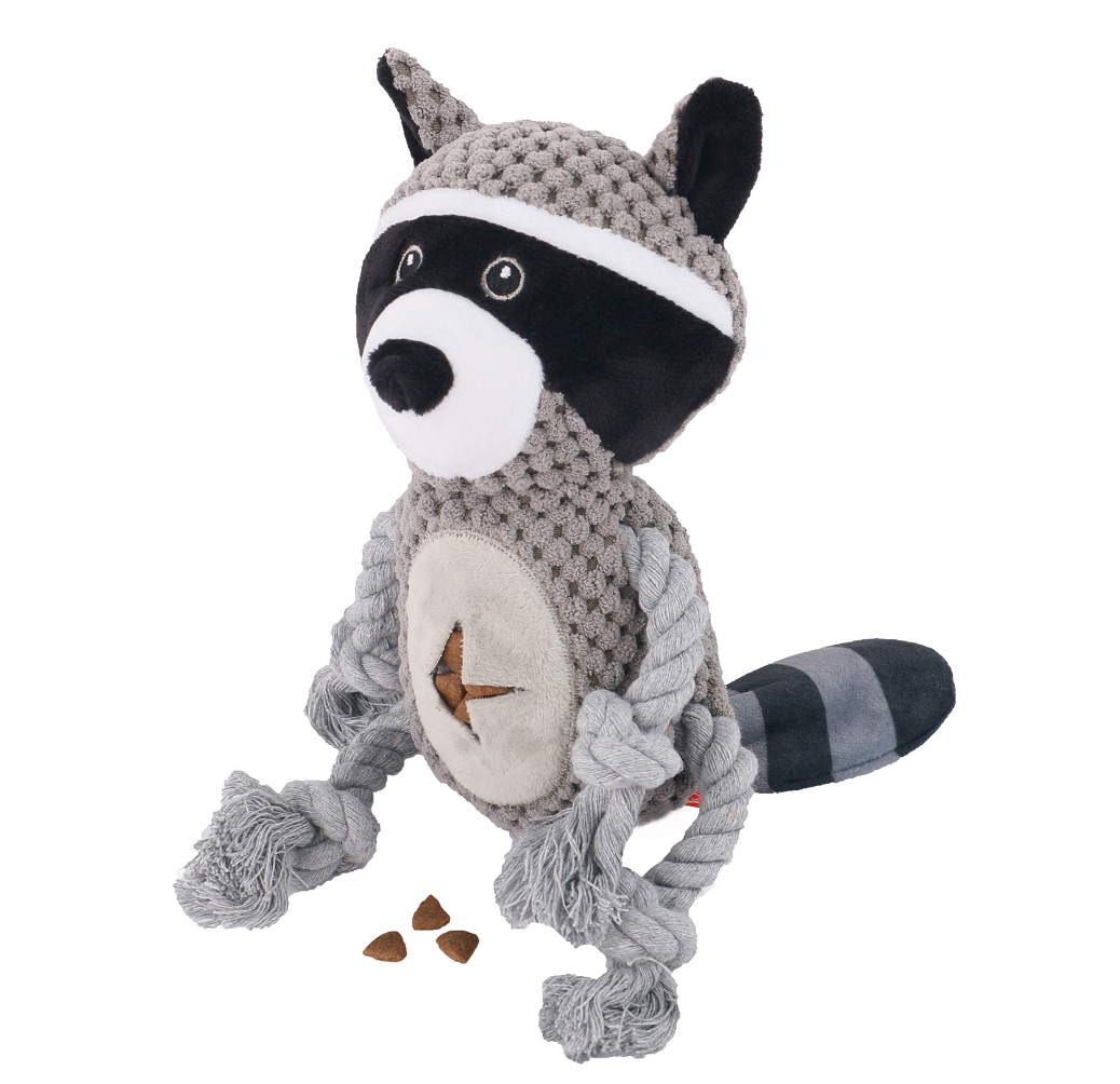 Chenpet New Design Raccoons Training Pet Plush Chew Toys