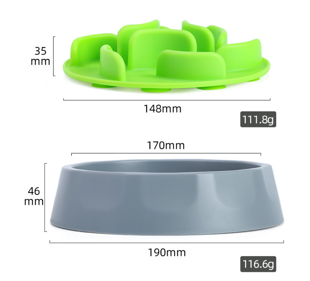 Chenpet Pet Removable Washable Padded Silicone Slow Food Bowl Dog Bowl