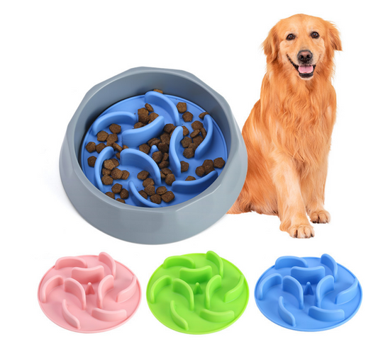 Chenpet Pet Removable Washable Padded Silicone Slow Food Bowl Dog Bowl