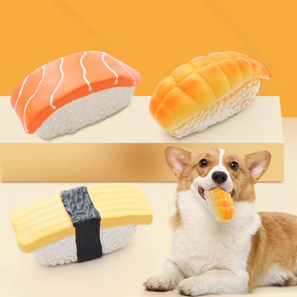 Chenpet Wholesale Sushi Design Latex Sound Pet Toys