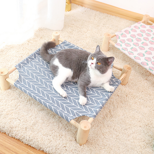 Chenpet Slid Wood Breathable Pet Beds Small Pet Wood Beds