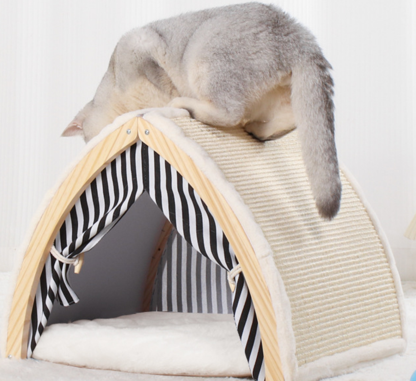 Chenpet Wholesale Hot Selling Foldable Slide Cat Tent Wooden House