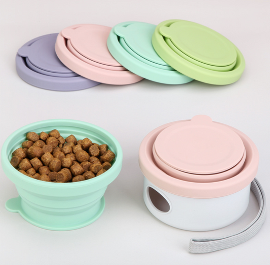 Chenpet New Design Outdoor Foldable Pet Silica Water Food Pet Bowls