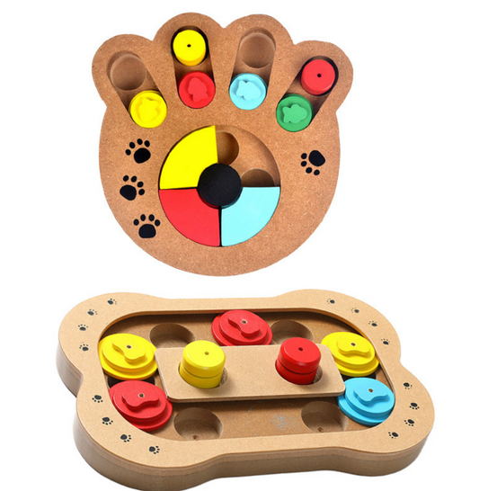 Chenpet Hot Selling Flakeboard Bone & Claw Puzzle Pet IQ Training Toys