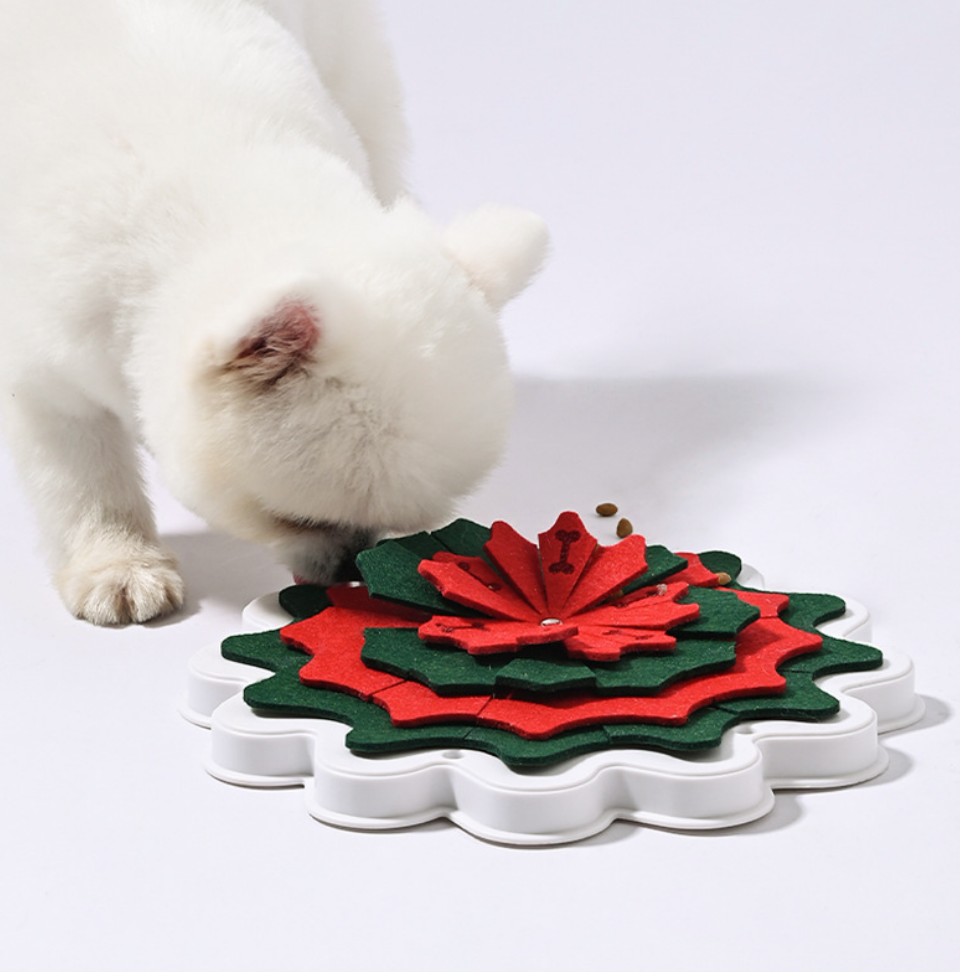 Chenpet Christmas Festival Pet Dog Puzzle Bowls