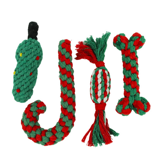 Chenpet Hot Selling Christmas Pet Cotton Rope Dog Chews Toys