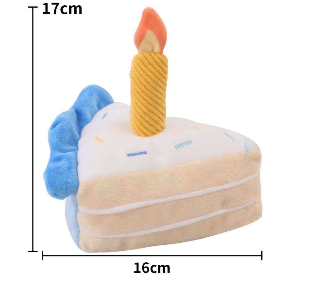 Chenpet Eco-friendly Pet Birthday Cake Plush Toys Dog Play Toys