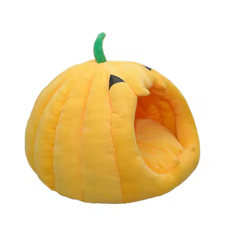 Chenpet Wholesale Custom Halloween Pumpkin Pet Plush Beds