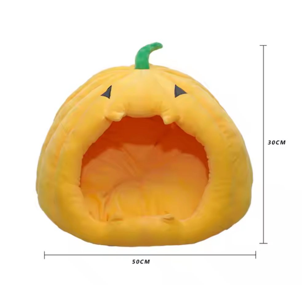 Chenpet Wholesale Custom Halloween Pumpkin Pet Plush Beds