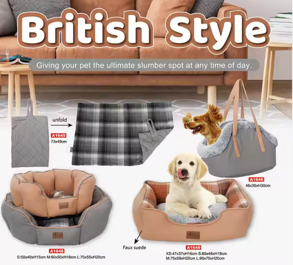 Chenpet Wholesale Custom British Style Comfortable Pet Beds