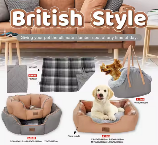 Chenpet Wholesale Plush British Style Pet Cozy Beds