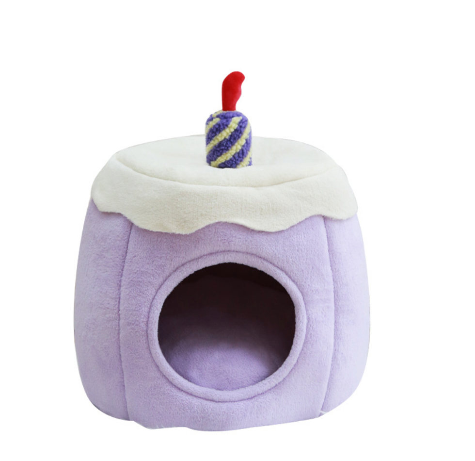 Chenpet Wholesale New Design Birthday Cake Style Pet Plush Beds