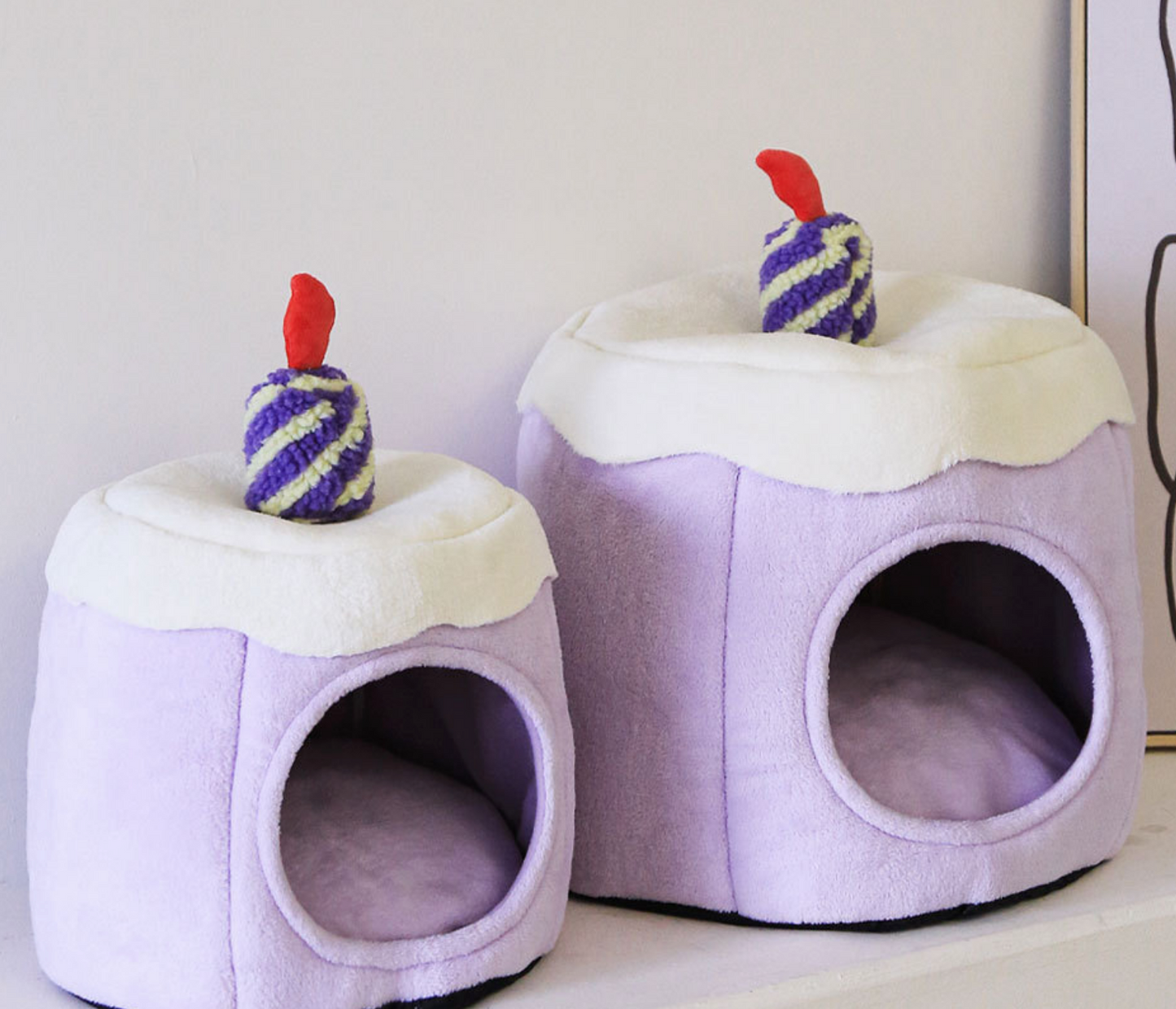 Chenpet Wholesale New Design Birthday Cake Style Pet Plush Beds