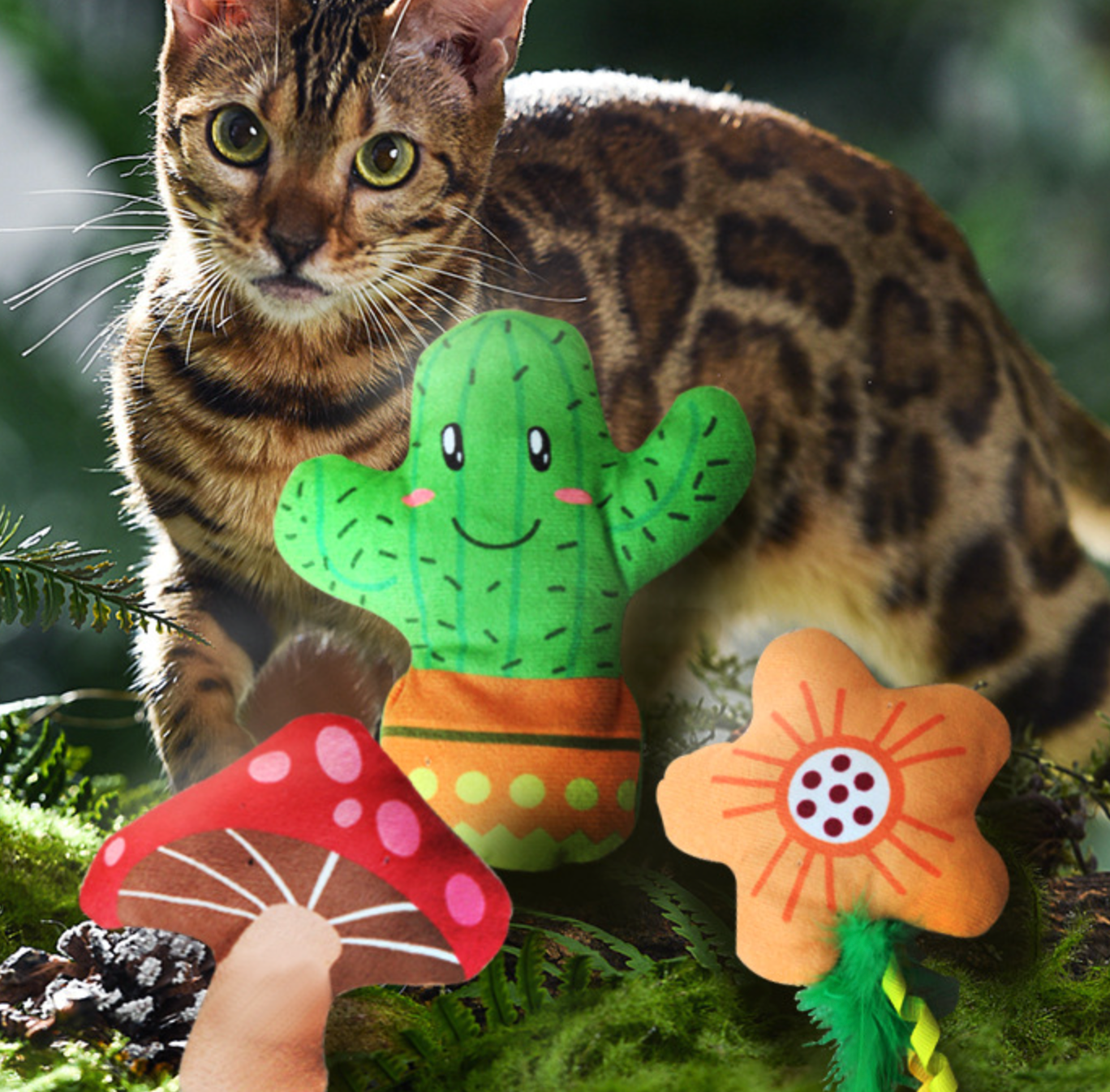 Chenpet Manufacturer Forest Series Cat Plush Toys Pet Playing