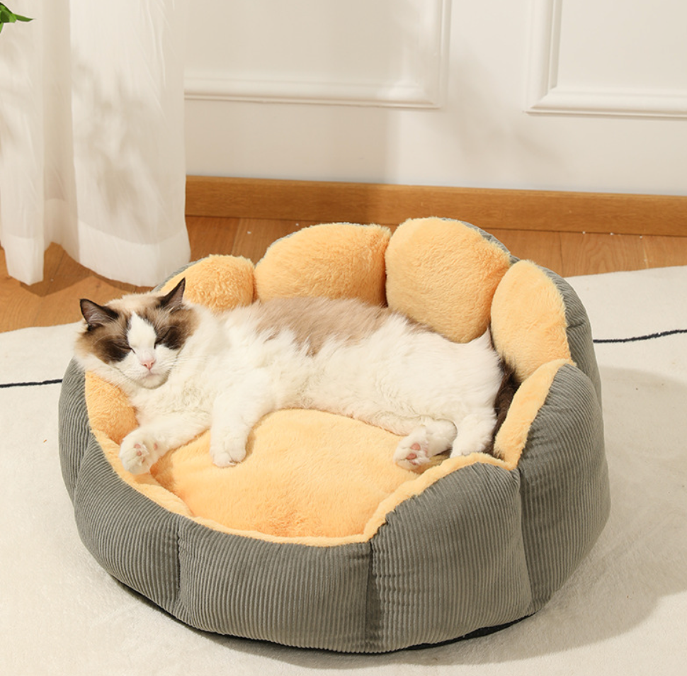 Hot Selling Winter Pet Cozy Beds Cat Corduroy Beds Dog Beds