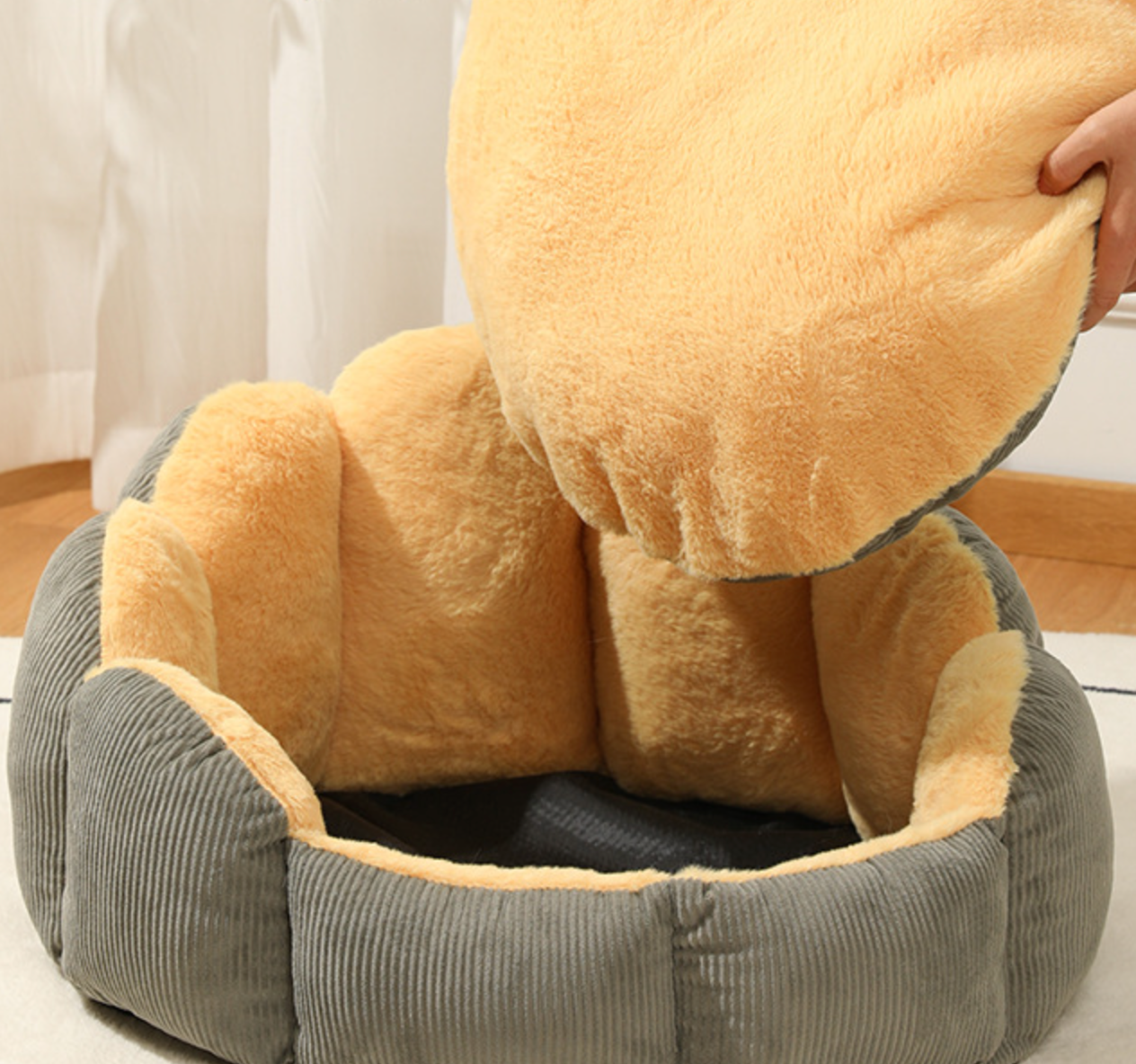 Hot Selling Winter Pet Cozy Beds Cat Corduroy Beds Dog Beds