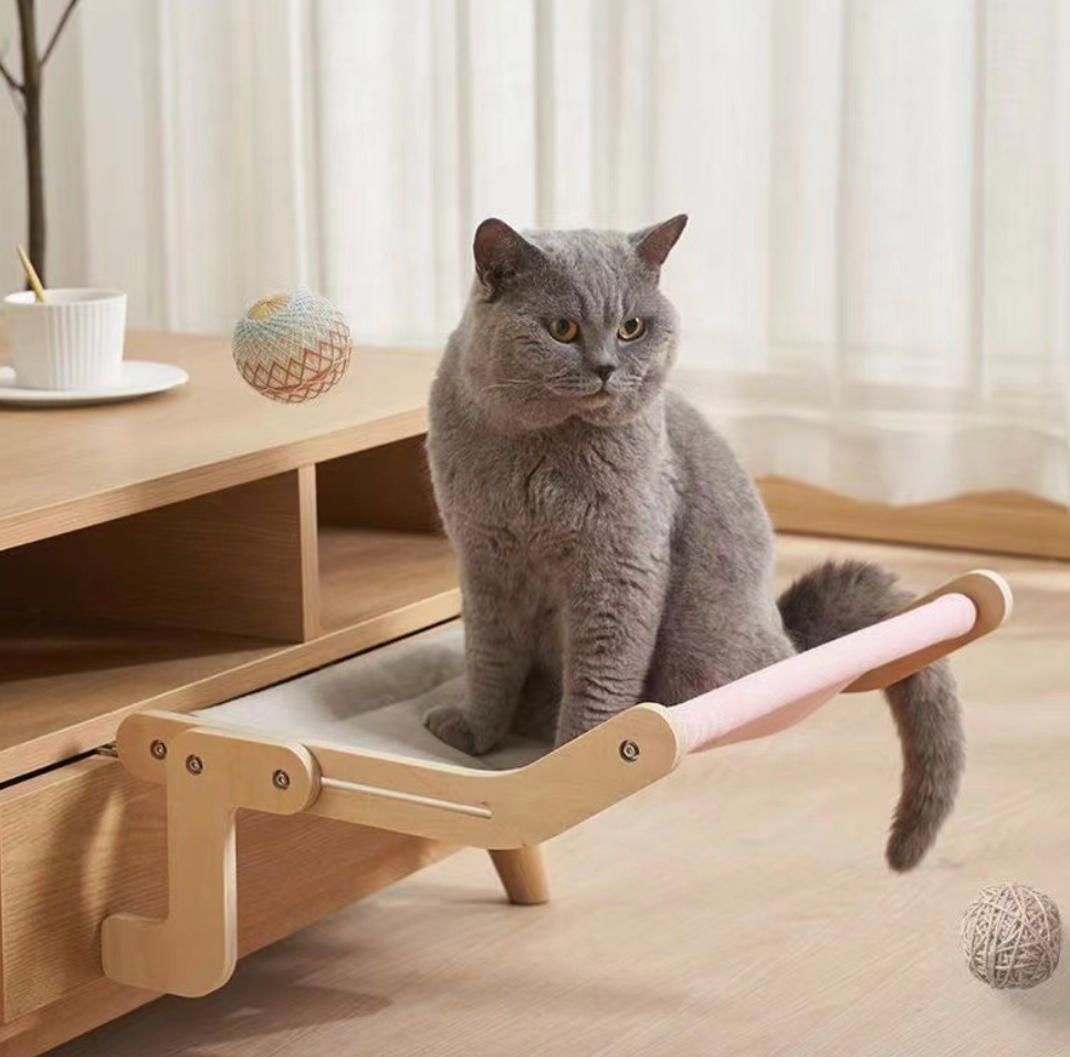 Chenpet Durable Cat Hanging  Wooden Beds  High Quality Cat Beds