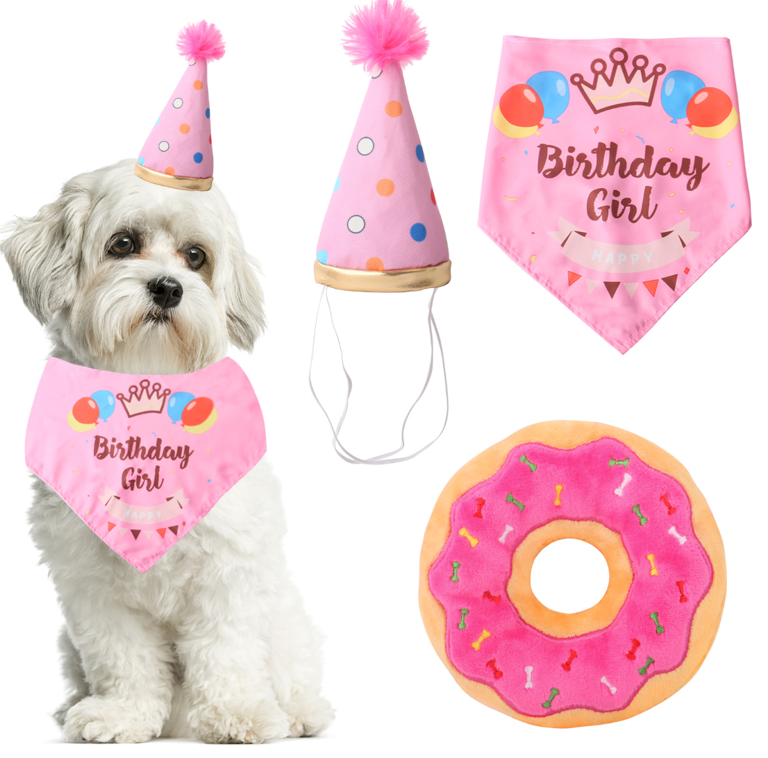 Chenpet Birthday Series Pet Plush Toys Dog Play Toys