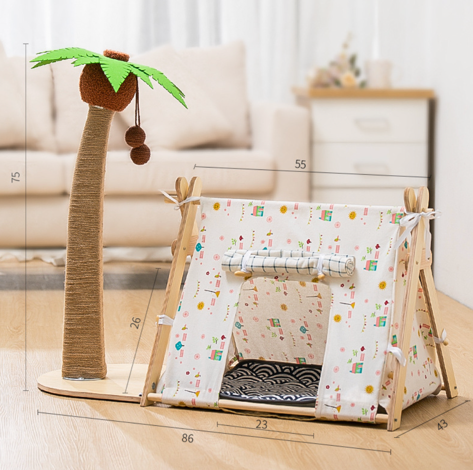 Chenpet New Design Cat Trees Coconut Style Of Pet Beds