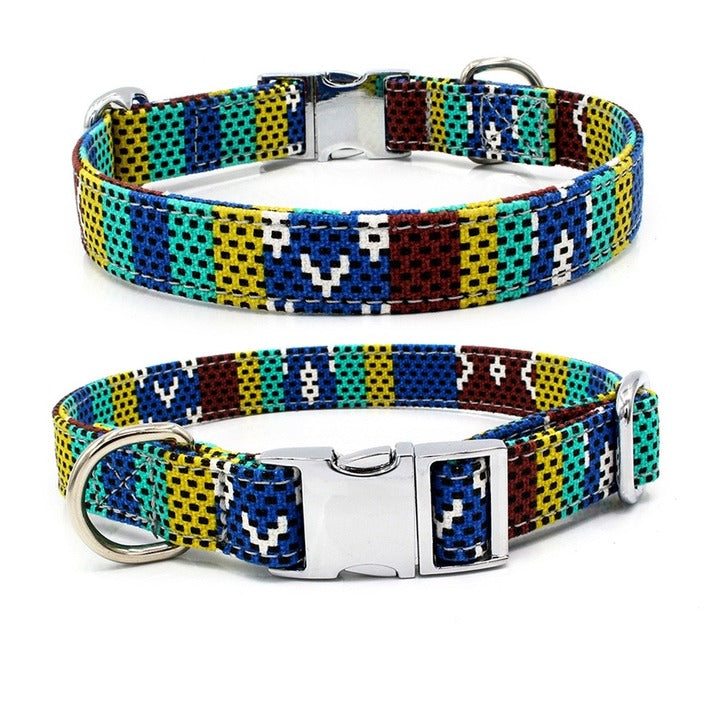 Exclusive Canvas BoHo Style Dog Collar