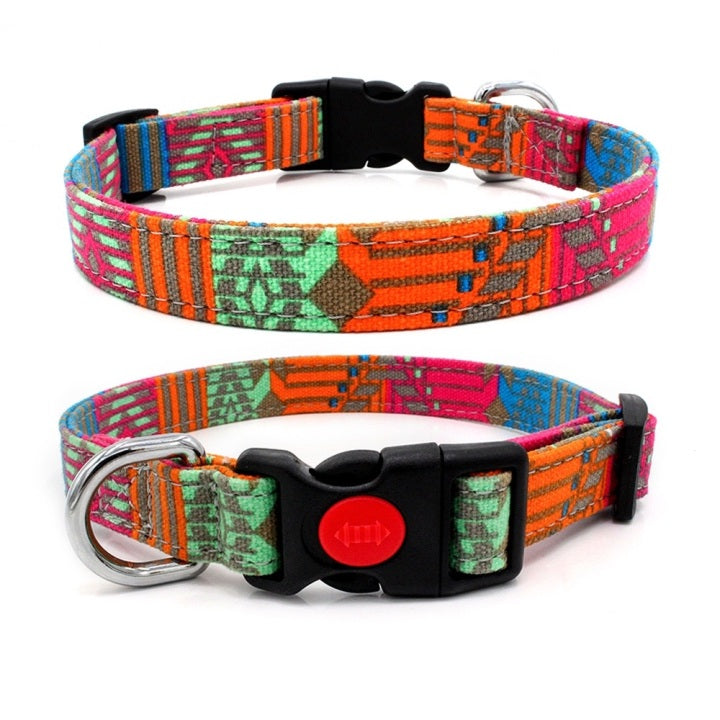 Exclusive Canvas BoHo Style Dog Collar